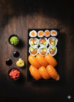 Sushi &amp; california zalm 