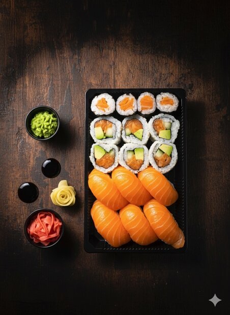 Sushi &amp; california zalm 