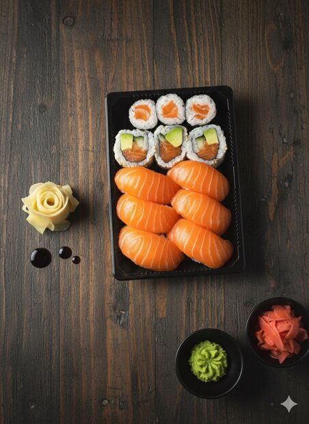 Sushi &amp; California zalm 12