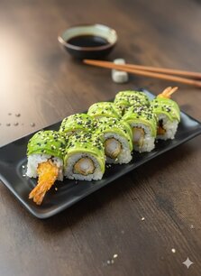 Regenboog / dragon roll